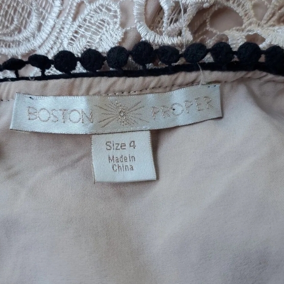 Fairy Princess Guipure lace babydoll Tunic blush Top with Bell Sleeves - Picture 4 of 8